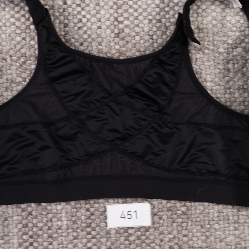 Delimira Front Close Posture Bra Womens 38DD Black Excellent Wireless X-Back